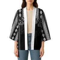 Mabuhay Philippines Festival Kimono Filipino Map Black White Igorot Pattern LT14 - Polynesian Pride