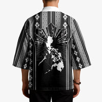 Mabuhay Philippines Festival Kimono Filipino Map Black White Igorot Pattern LT14 - Polynesian Pride