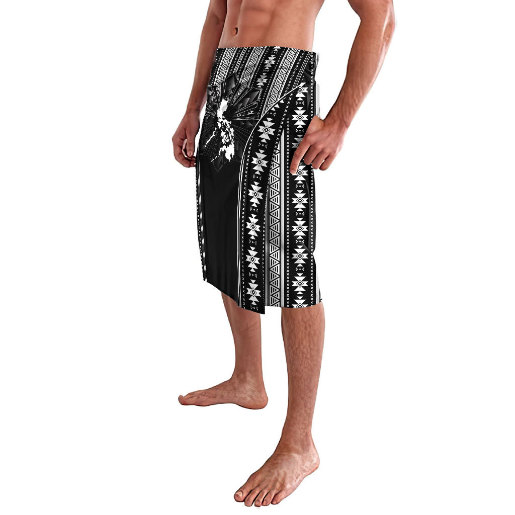 Mabuhay Philippines Festival Lavalava Filipino Map Black White Igorot Pattern LT14 - Polynesian Pride