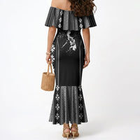 Mabuhay Philippines Festival Mermaid Dress Filipino Map Black White Igorot Pattern LT14 - Polynesian Pride