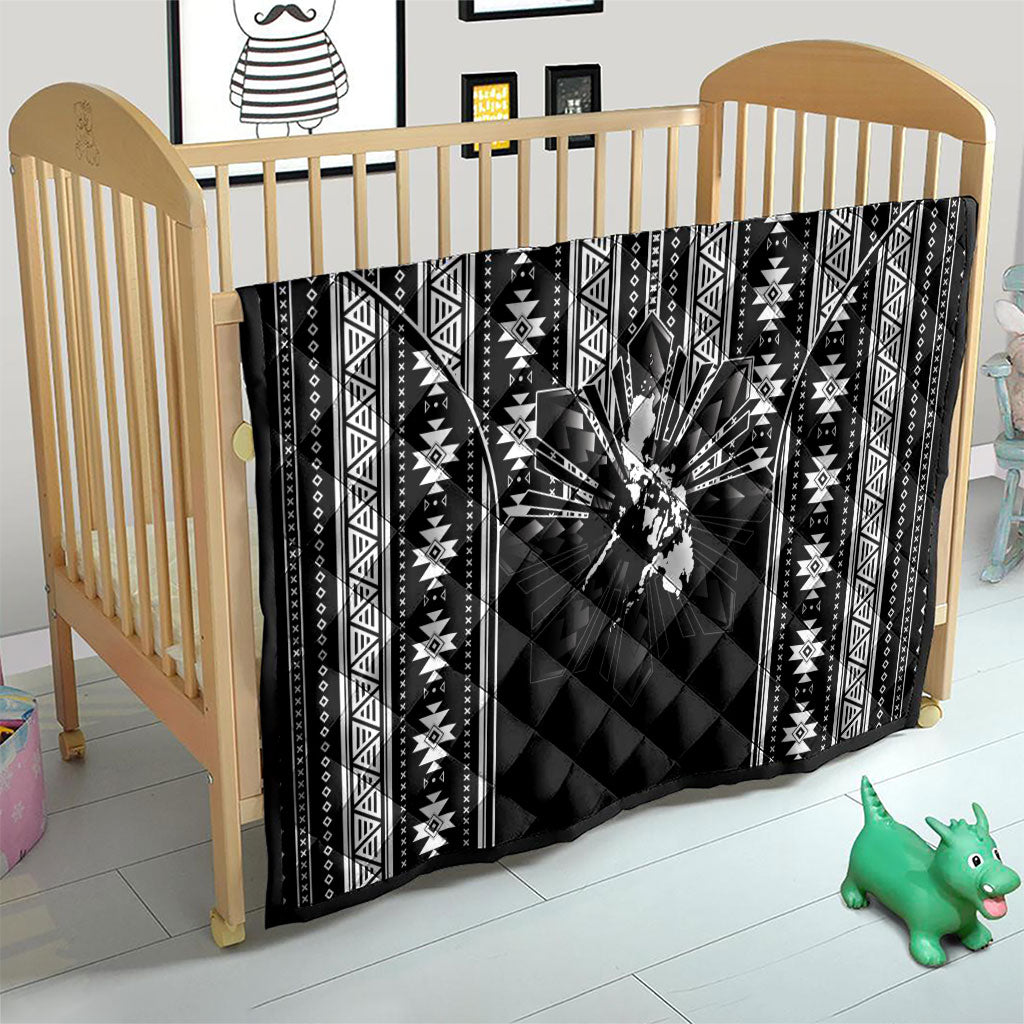 Mabuhay Philippines Festival Quilt Filipino Map Black White Igorot Pattern LT14 - Polynesian Pride