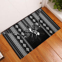 Mabuhay Philippines Festival Rubber Doormat Filipino Map Black White Igorot Pattern LT14 - Polynesian Pride