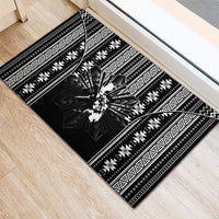 Mabuhay Philippines Festival Rubber Doormat Filipino Map Black White Igorot Pattern LT14 - Polynesian Pride