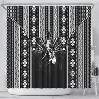 Mabuhay Philippines Festival Shower Curtain Filipino Map Black White Igorot Pattern LT14 - Polynesian Pride