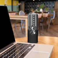 Mabuhay Philippines Festival Skinny Tumbler Filipino Map Black White Igorot Pattern LT14 - Polynesian Pride