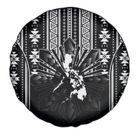 Mabuhay Philippines Festival Spare Tire Cover Filipino Map Black White Igorot Pattern LT14 - Polynesian Pride