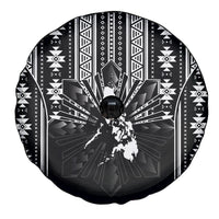 Mabuhay Philippines Festival Spare Tire Cover Filipino Map Black White Igorot Pattern LT14 - Polynesian Pride