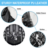 Mabuhay Philippines Festival Spare Tire Cover Filipino Map Black White Igorot Pattern LT14 - Polynesian Pride