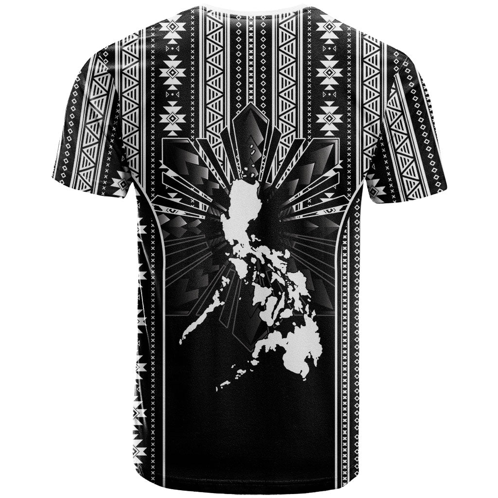 Mabuhay Philippines Festival T Shirt Filipino Map Black White Igorot Pattern LT14 - Polynesian Pride