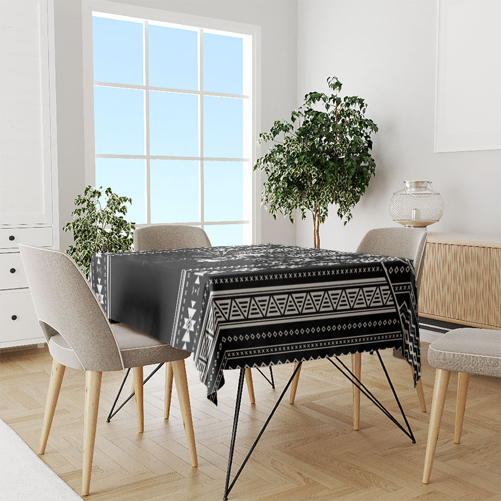 Mabuhay Philippines Festival Tablecloth Filipino Map Black White Igorot Pattern LT14 - Polynesian Pride