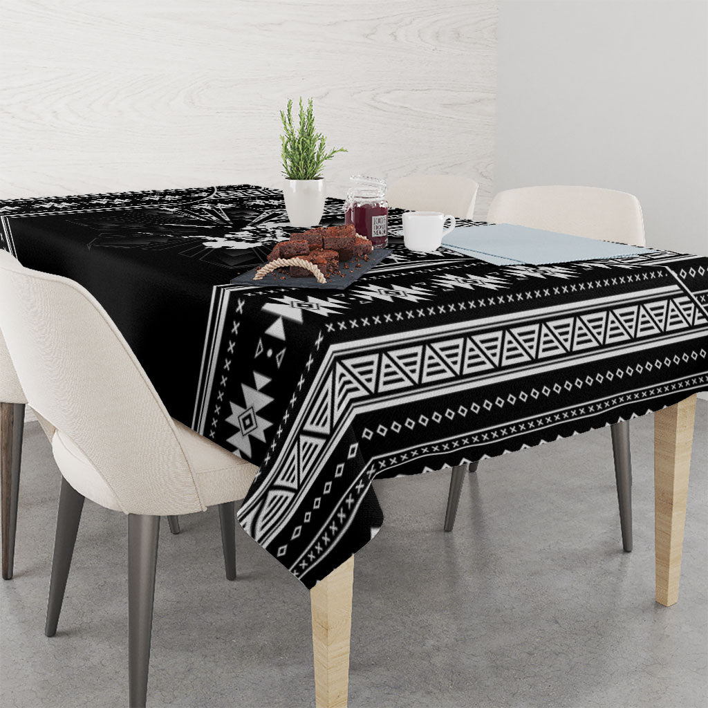 Mabuhay Philippines Festival Tablecloth Filipino Map Black White Igorot Pattern LT14 - Polynesian Pride