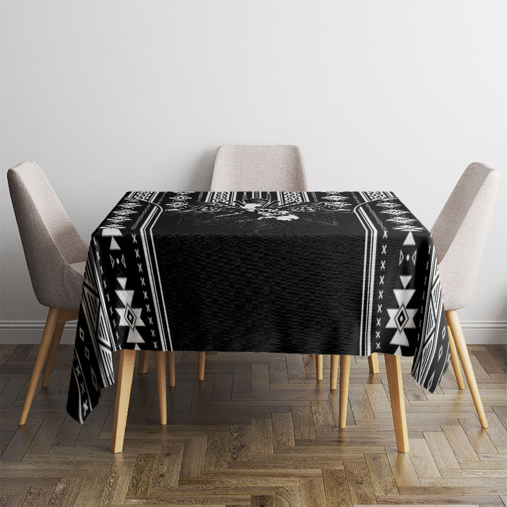 Mabuhay Philippines Festival Tablecloth Filipino Map Black White Igorot Pattern LT14 - Polynesian Pride