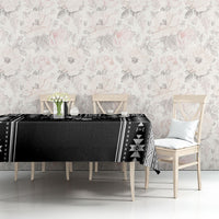 Mabuhay Philippines Festival Tablecloth Filipino Map Black White Igorot Pattern LT14 - Polynesian Pride