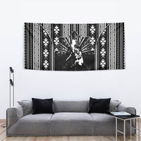 Mabuhay Philippines Festival Tapestry Filipino Map Black White Igorot Pattern LT14 - Polynesian Pride