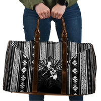 Mabuhay Philippines Festival Travel Bag Filipino Map Black White Igorot Pattern LT14 Black - Polynesian Pride