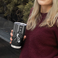 Mabuhay Philippines Festival Tumbler Cup Filipino Map Black White Igorot Pattern LT14 - Polynesian Pride