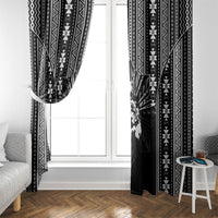 Mabuhay Philippines Festival Window Curtain Filipino Map Black White Igorot Pattern LT14 - Polynesian Pride