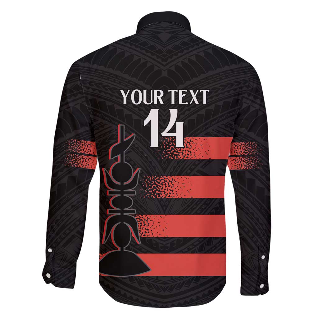 Custom New Caledonia Football Family Matching Off Shoulder Short Dress and Hawaiian Shirt Allez Les Cagous Polynesian Pattern