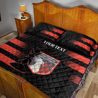 Custom New Caledonia Football Quilt Bed Set Allez Les Cagous Polynesian Pattern
