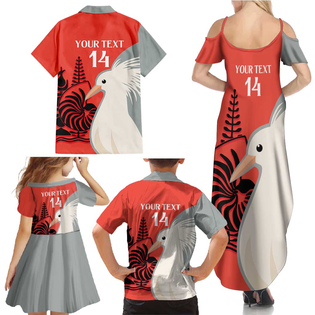 Custom Nouvelle-Caledonie Football Family Matching Summer Maxi Dress and Hawaiian Shirt Allez Les Cagous Simple Style
