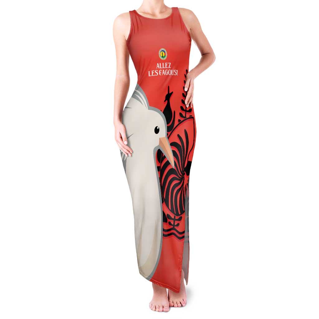 Custom Nouvelle-Caledonie Football Family Matching Tank Maxi Dress and Hawaiian Shirt Allez Les Cagous Simple Style