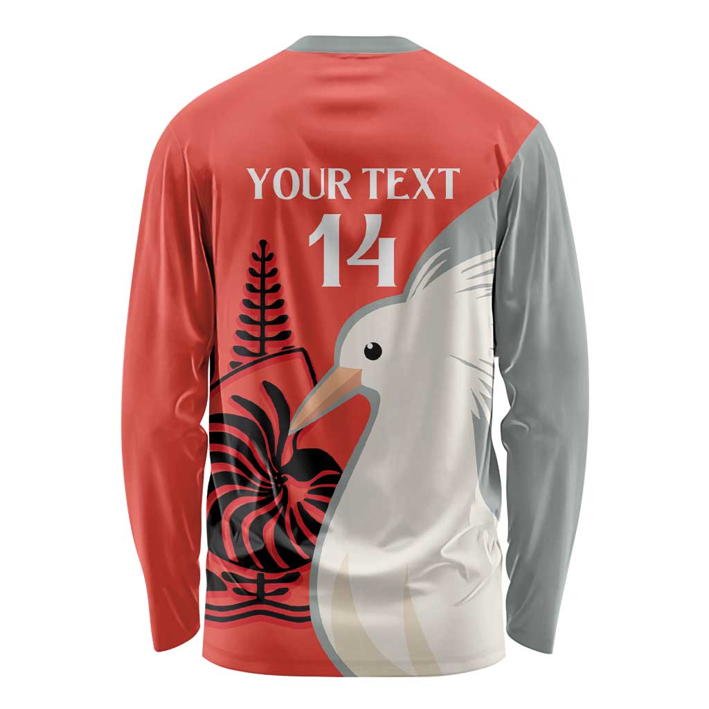 Custom Nouvelle-Caledonie Football Long Sleeve Shirt Allez Les Cagous Simple Style LT14 - Polynesian Pride