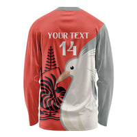 Custom Nouvelle-Caledonie Football Long Sleeve Shirt Allez Les Cagous Simple Style LT14 - Polynesian Pride
