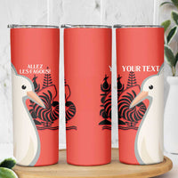 Custom Nouvelle-Caledonie Football Skinny Tumbler Allez Les Cagous Simple Style