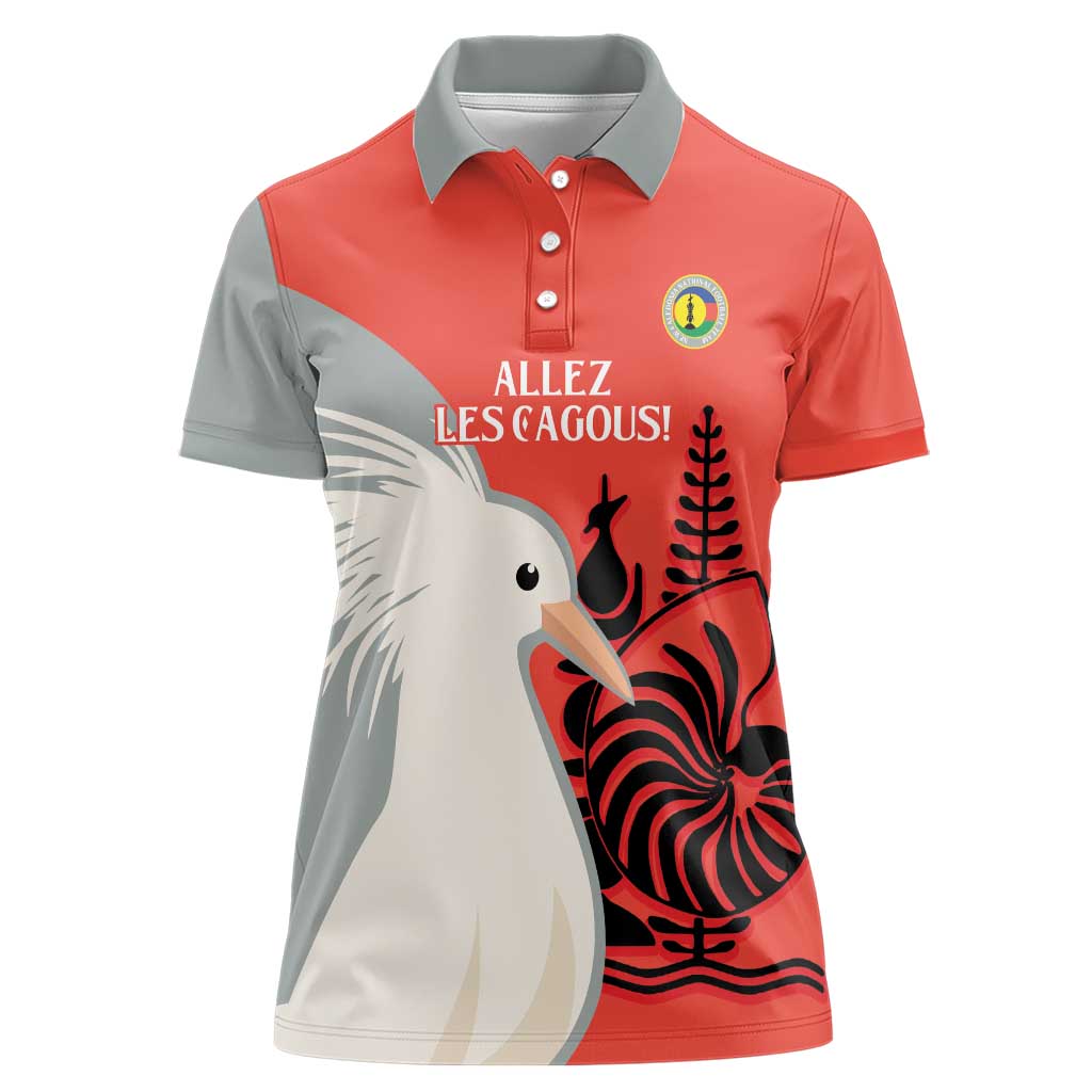 Custom Nouvelle-Caledonie Football Women Polo Shirt Allez Les Cagous Simple Style