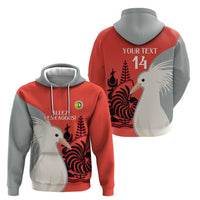 Custom Nouvelle-Caledonie Football Zip Hoodie Allez Les Cagous Simple Style