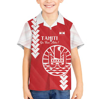 Custom Tahiti Football Family Matching Short Sleeve Bodycon Dress and Hawaiian Shirt Go Toa Aito