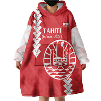 Custom Tahiti Football Wearable Blanket Hoodie Go Toa Aito