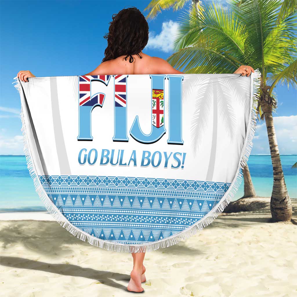 Custom Fiji Tapa Football Beach Blanket Go Bula Boy!
