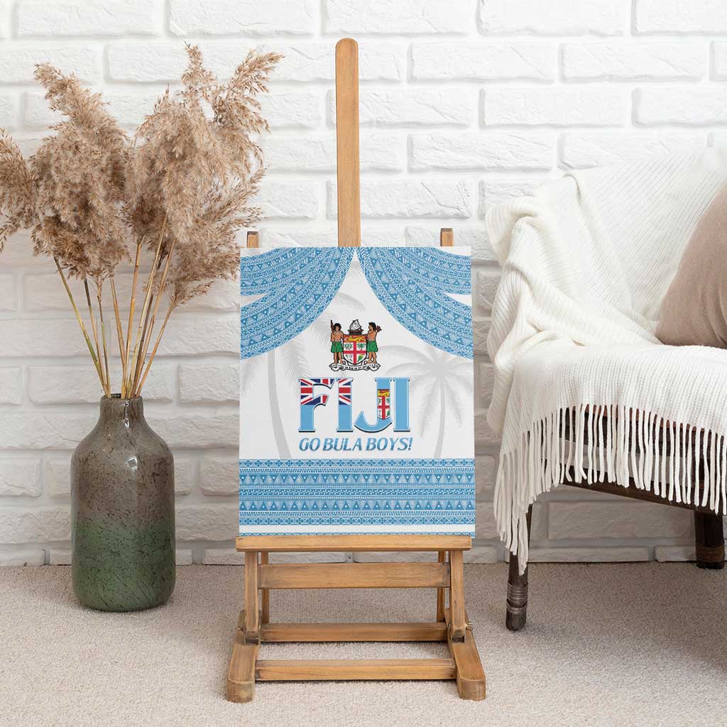 Custom Fiji Tapa Football Canvas Wall Art Go Bula Boy!