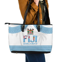 Custom Fiji Tapa Football Leather Tote Bag Go Bula Boy!