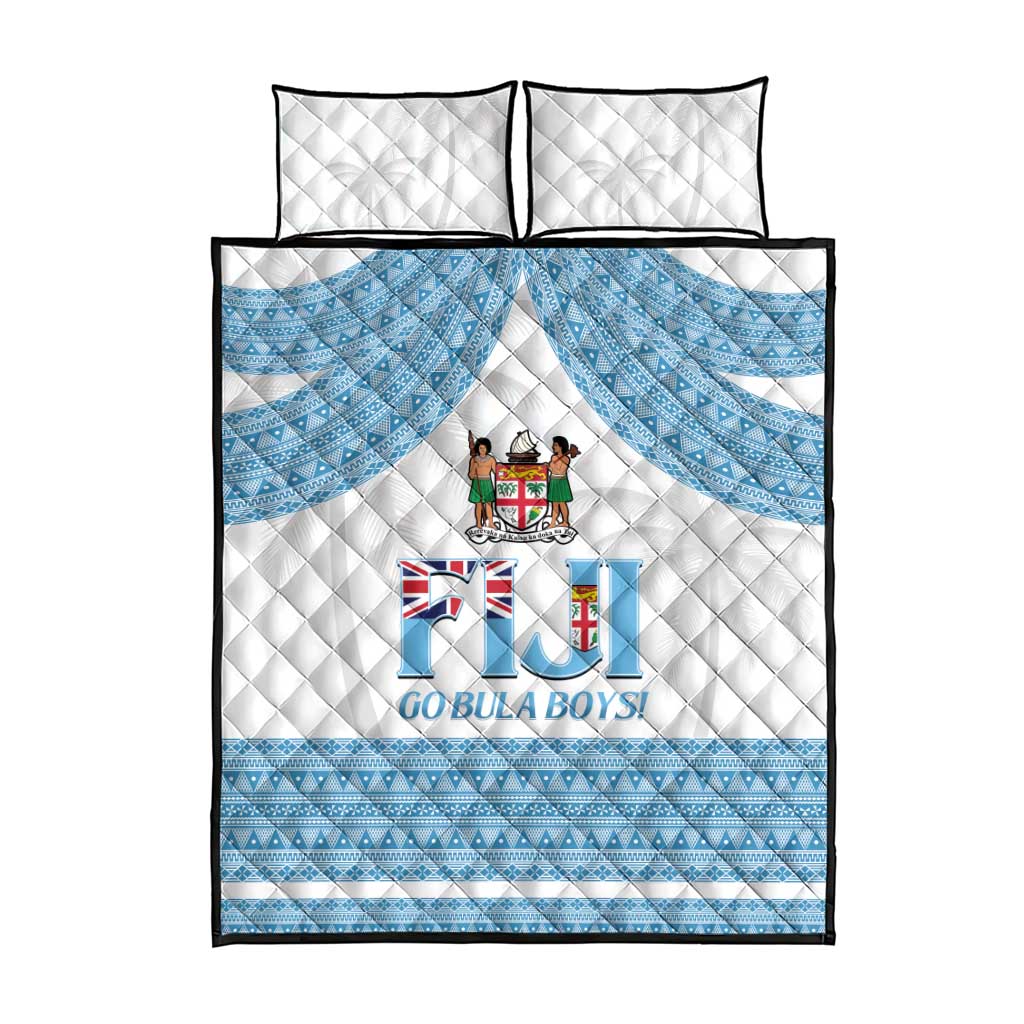 Custom Fiji Tapa Football Quilt Bed Set Go Bula Boy!