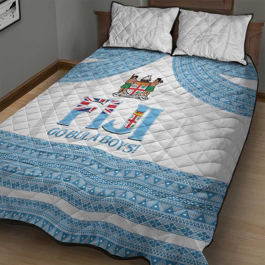 Custom Fiji Tapa Football Quilt Bed Set Go Bula Boy!