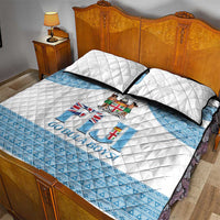 Custom Fiji Tapa Football Quilt Bed Set Go Bula Boy!