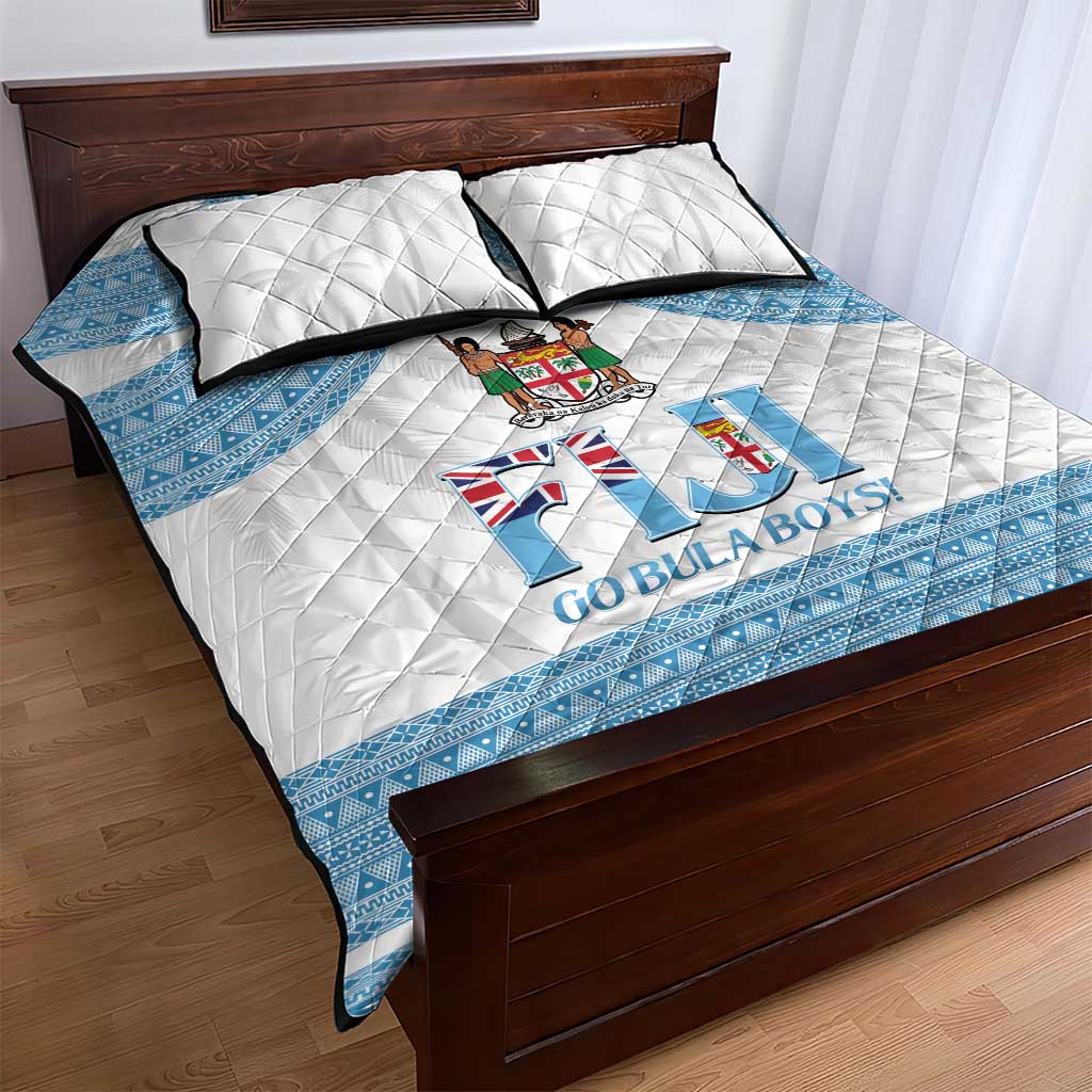 Custom Fiji Tapa Football Quilt Bed Set Go Bula Boy!