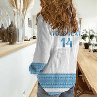 Custom Fiji Tapa Football Women Casual Shirt Go Bula Boy!