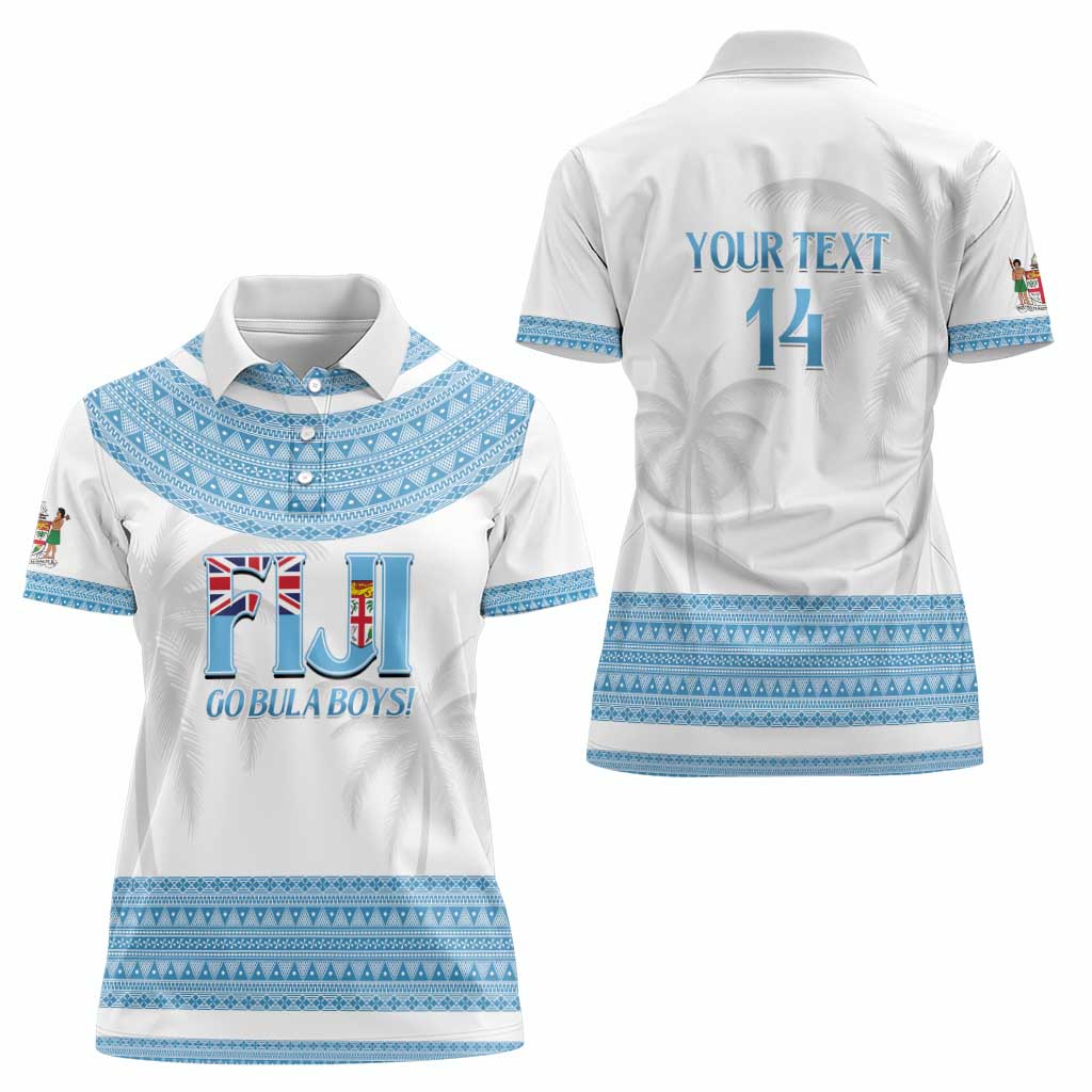 Custom Fiji Tapa Football Women Polo Shirt Go Bula Boy!