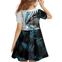 New Zealand Silver Fern Curling Personalised Family Matching Mermaid Dress and Hawaiian Shirt Aotearoa Kiwi Ponga Paua Shell Version LT14 - Polynesian Pride