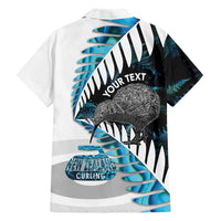 New Zealand Silver Fern Curling Personalised Hawaiian Shirt Aotearoa Kiwi Ponga Paua Shell Version LT14 - Polynesian Pride
