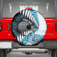 New Zealand Silver Fern Curling Personalised Spare Tire Cover Aotearoa Kiwi Ponga Paua Shell Version LT14 - Polynesian Pride