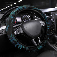 New Zealand Silver Fern Curling Steering Wheel Cover Aotearoa Kiwi Ponga Paua Shell Version - Polynesian Pride