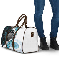 New Zealand Silver Fern Curling Personalised Travel Bag Aotearoa Kiwi Ponga Paua Shell Version LT14 - Polynesian Pride