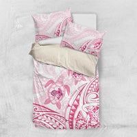Pink White Polynesia Floral Sea Turtle Bedding Set - Polynesian Pride