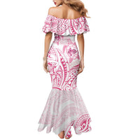 Pink White Polynesia Floral Sea Turtle Mermaid Dress - Polynesian Pride
