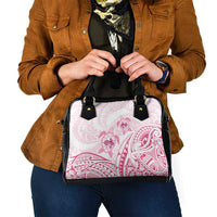 Pink White Polynesia Floral Sea Turtle Shoulder Handbag - Polynesian Pride