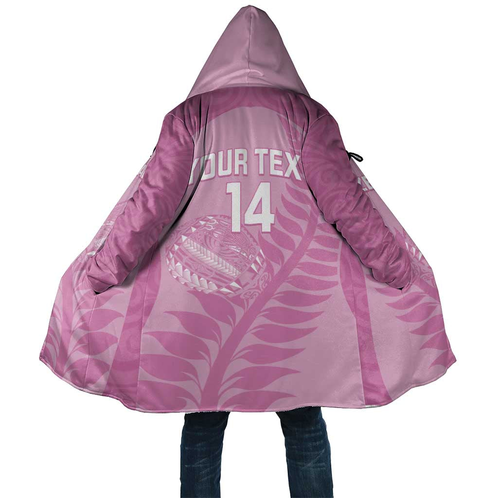 Custom New Zealand Silver Fern Rugby 2025 Cloak All Black Aotearoa Maori Pink - Polynesian Pride